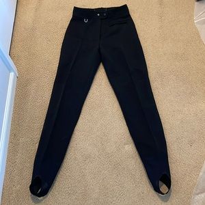 Sportina Black Wool Blend Ski Pants